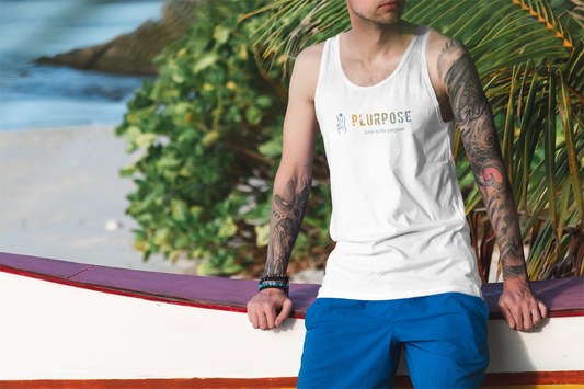 "PLURPOSE" Logo Design - Unisex Jersey Tank Top