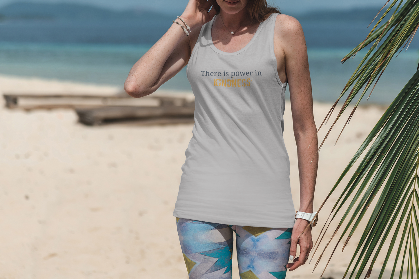 Power in Kindness Quote - Unisex Jersey Tank Top