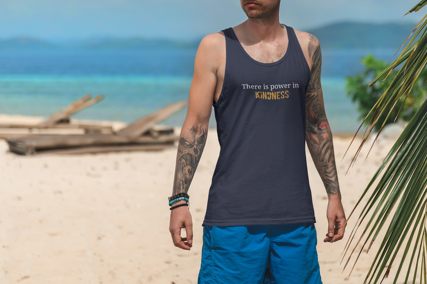 Power in Kindness Quote - Unisex Jersey Tank Top