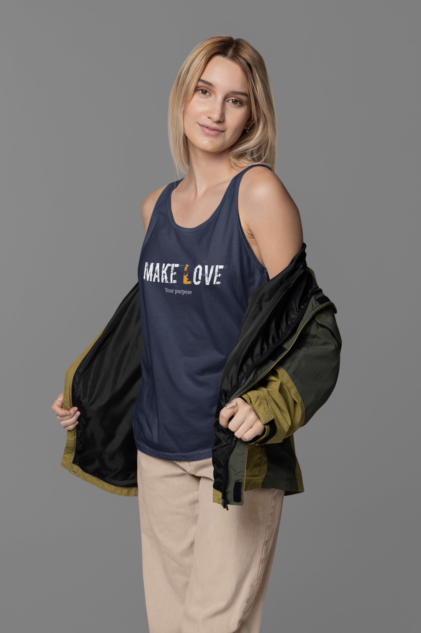 Make Love, your Purpose - Unisex Jersey Tank