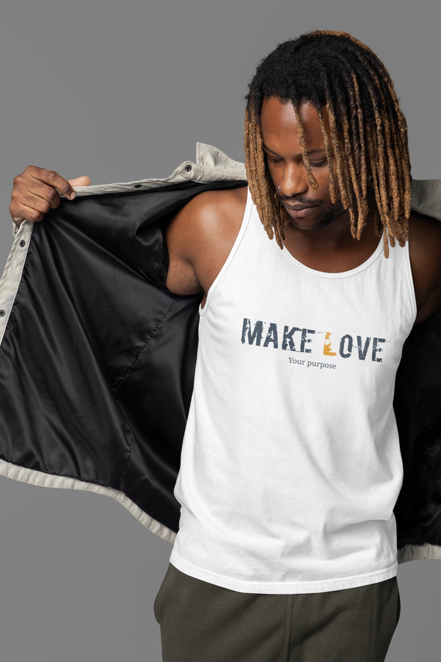 Make Love, your Purpose - Unisex Jersey Tank
