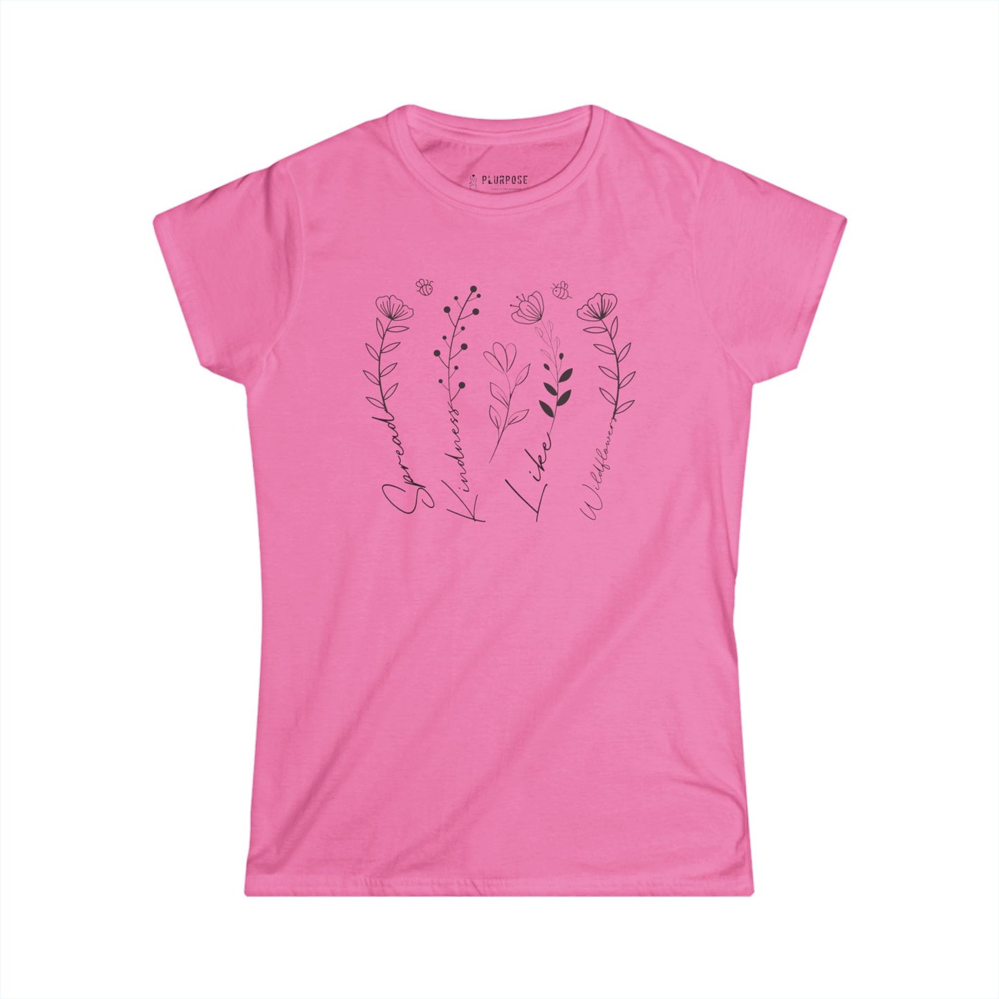 Floral Spread Love like Wildflowers - Women's Softstyle Tee