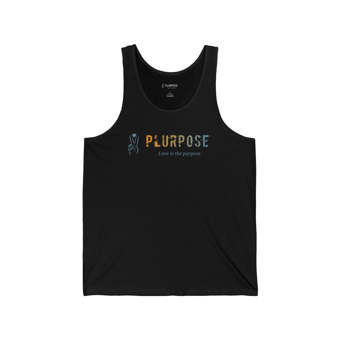"PLURPOSE" Logo Design - Unisex Jersey Tank Top
