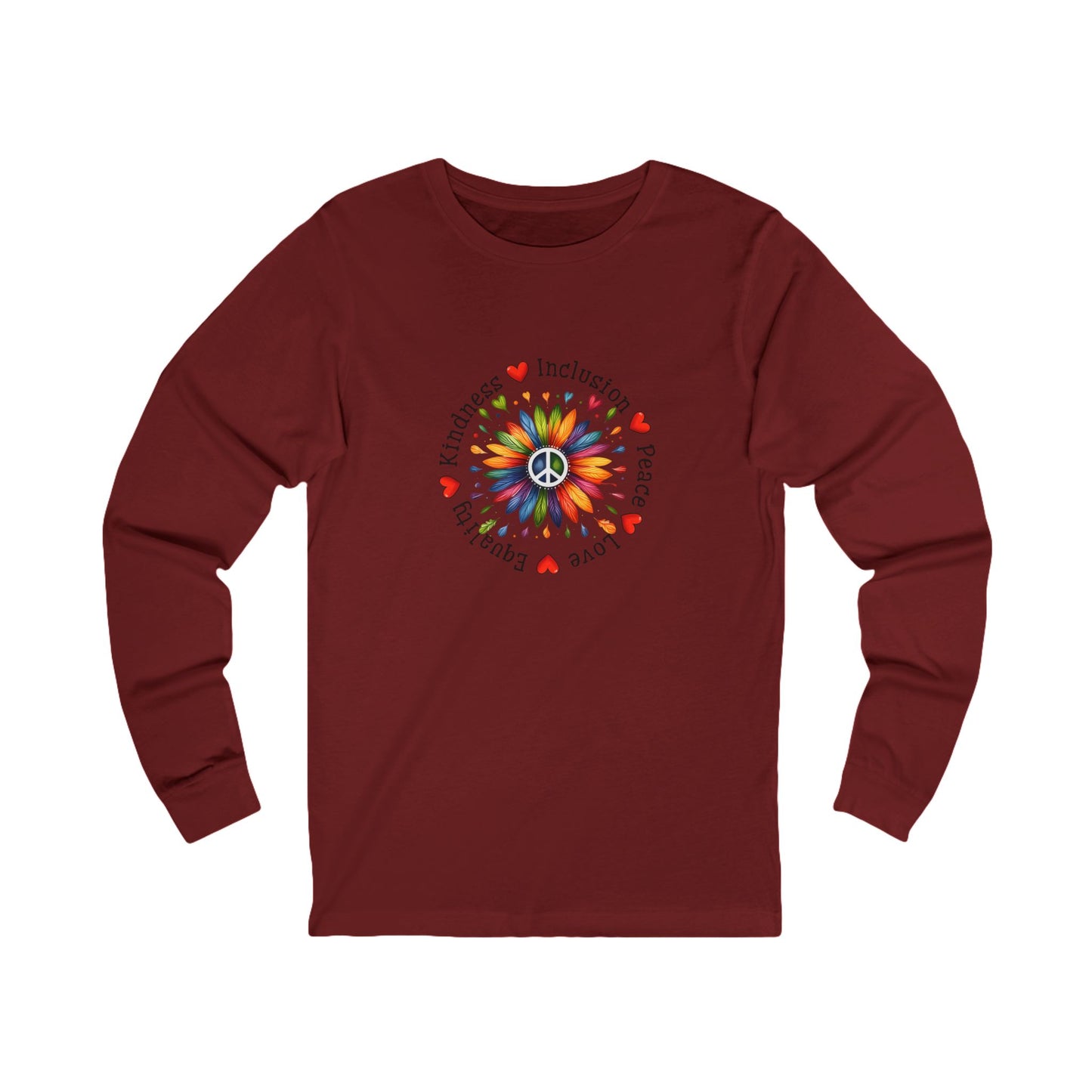 Colorful Peace and Inclusion - Long Sleeve Tee