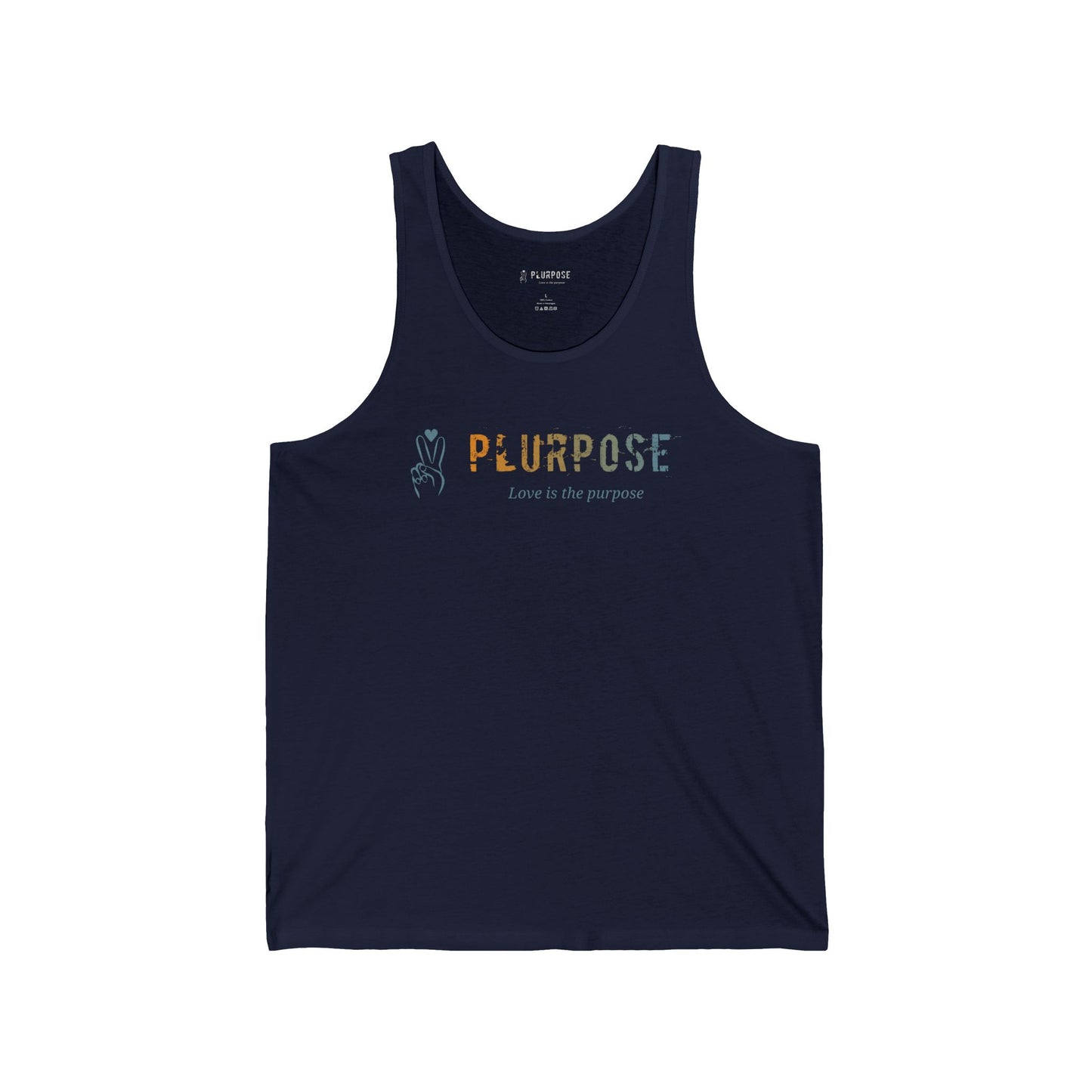 "PLURPOSE" Logo Design - Unisex Jersey Tank Top