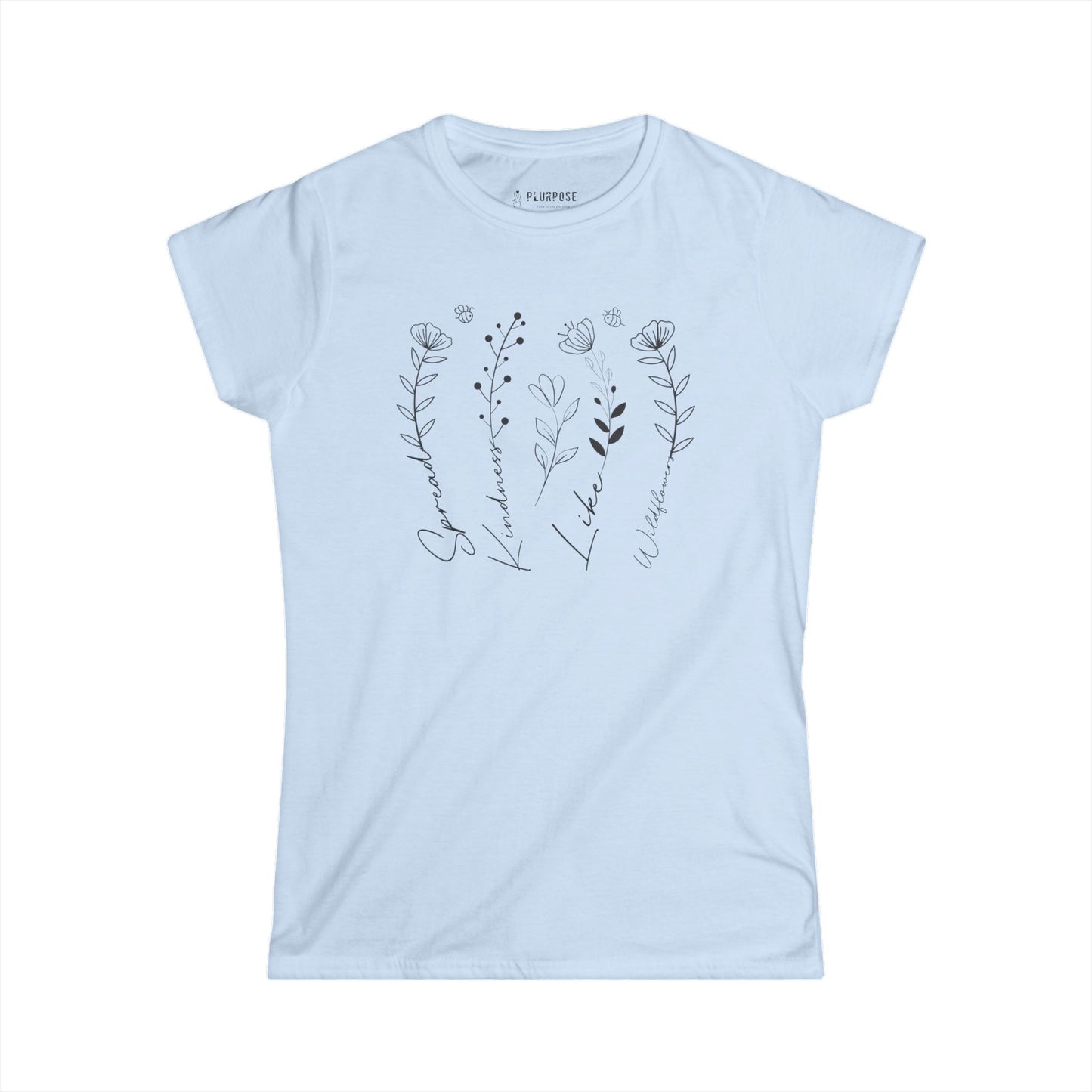 Floral Spread Love like Wildflowers - Women's Softstyle Tee