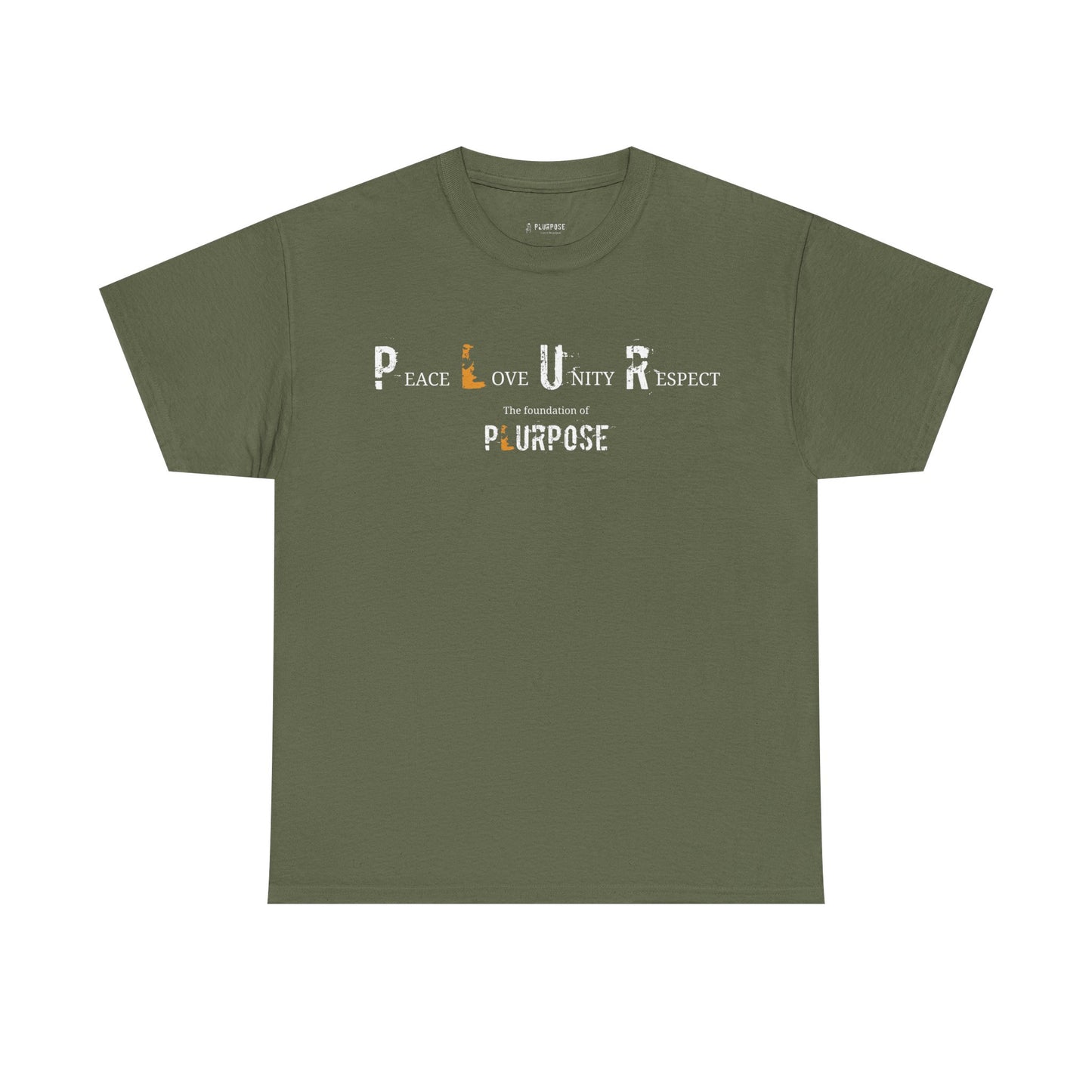 Peace, Love, Unity & Respect Tee - Unisex Heavy Cotton T-shirt