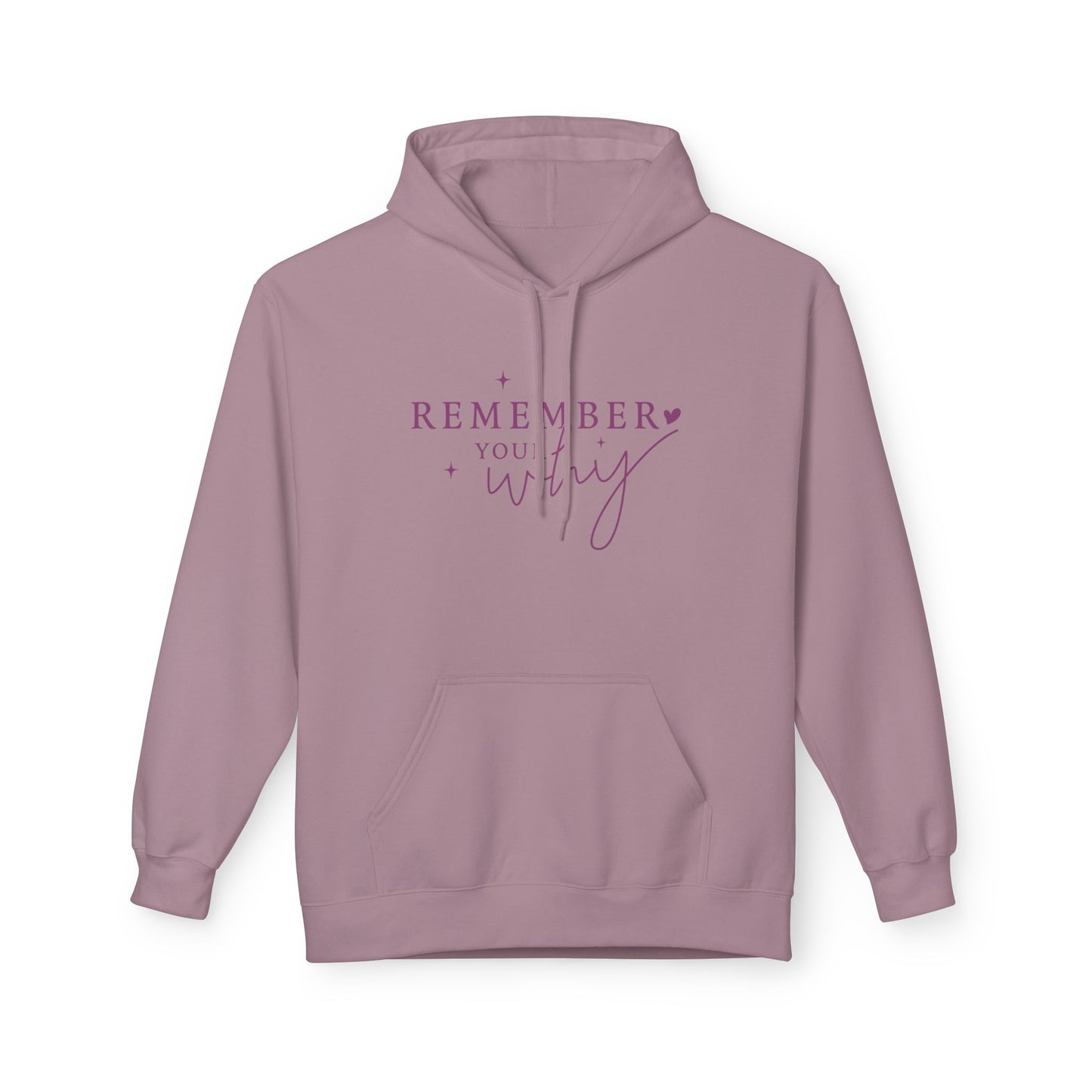 Remember Your Why - Inspirational Fleece Hoodie for Daily Motivation