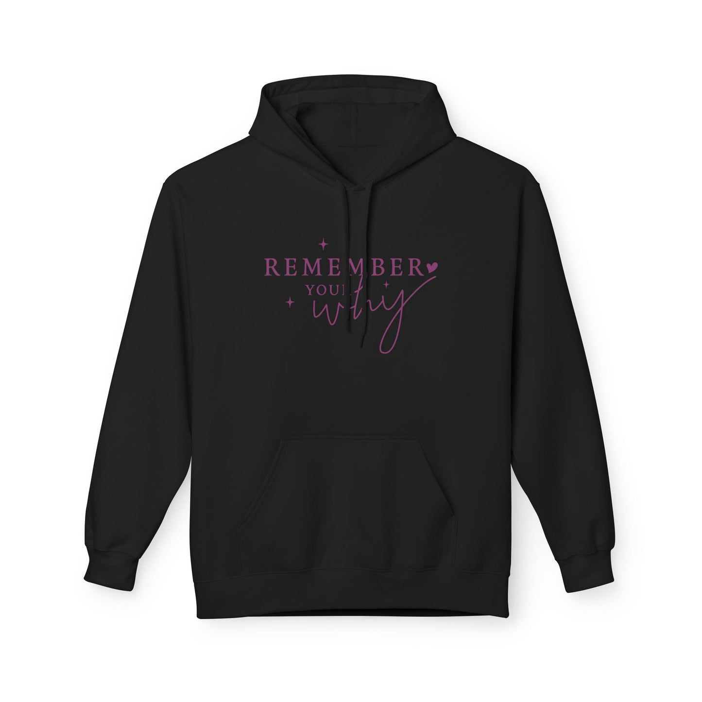 Remember Your Why - Inspirational Fleece Hoodie for Daily Motivation