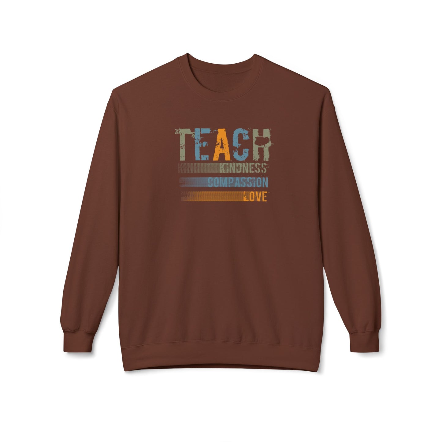 Teach Compassion - Unisex Fleece Crewneck Sweatshirt