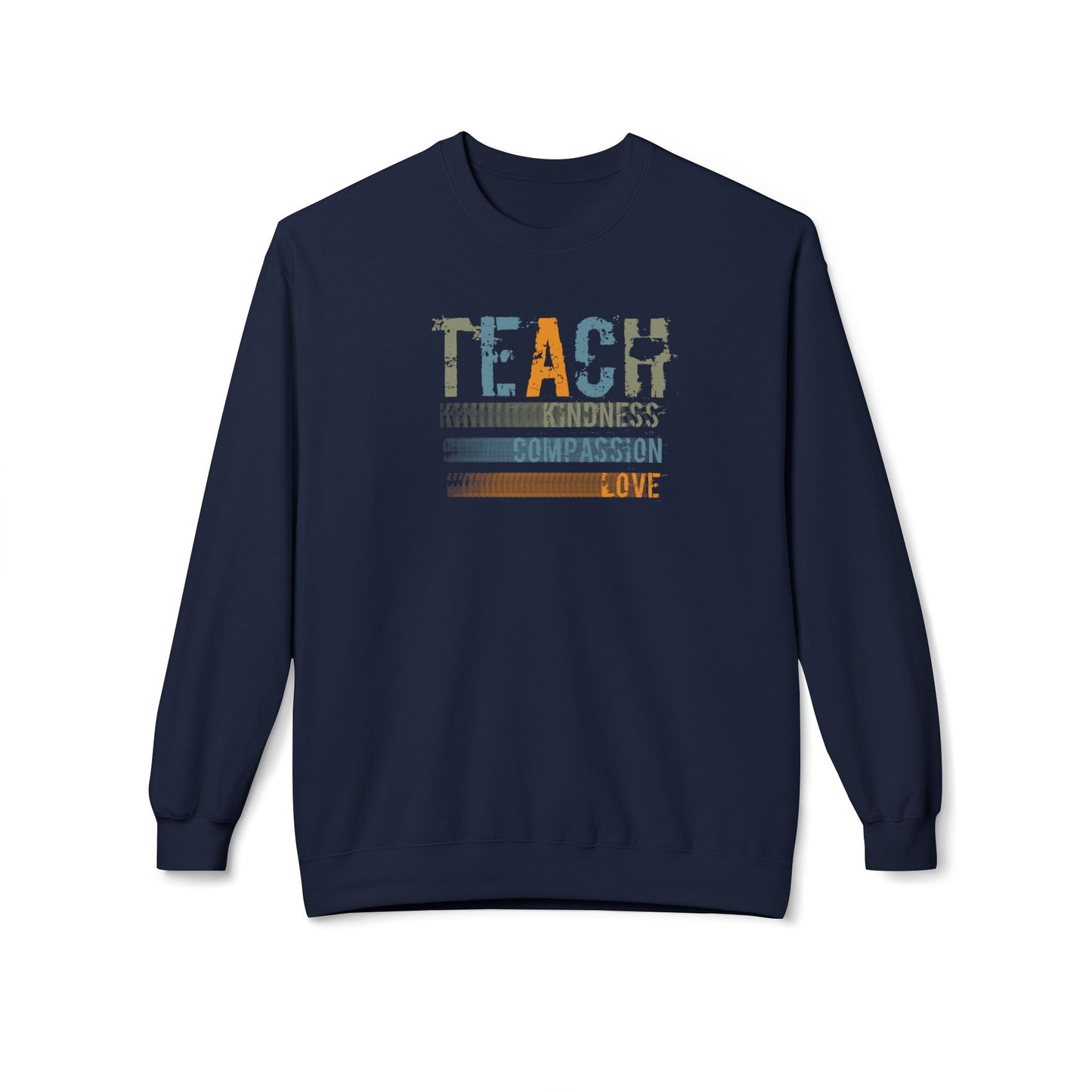 Teach Compassion - Unisex Fleece Crewneck Sweatshirt