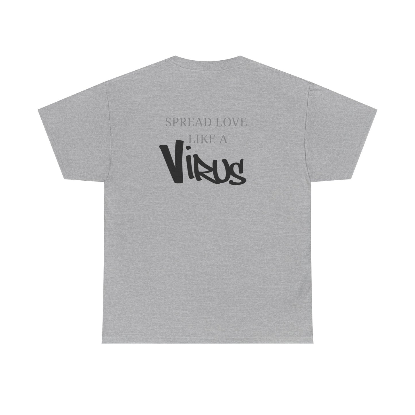 “Spread Love Like a Virus” White Graphic T-Shirt