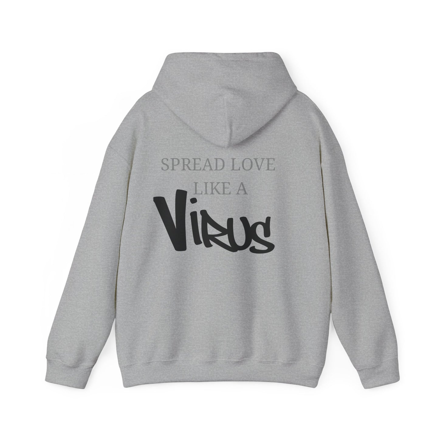 Spread Love Like a Virus Hoodie — Plurpose Graphic Pullover