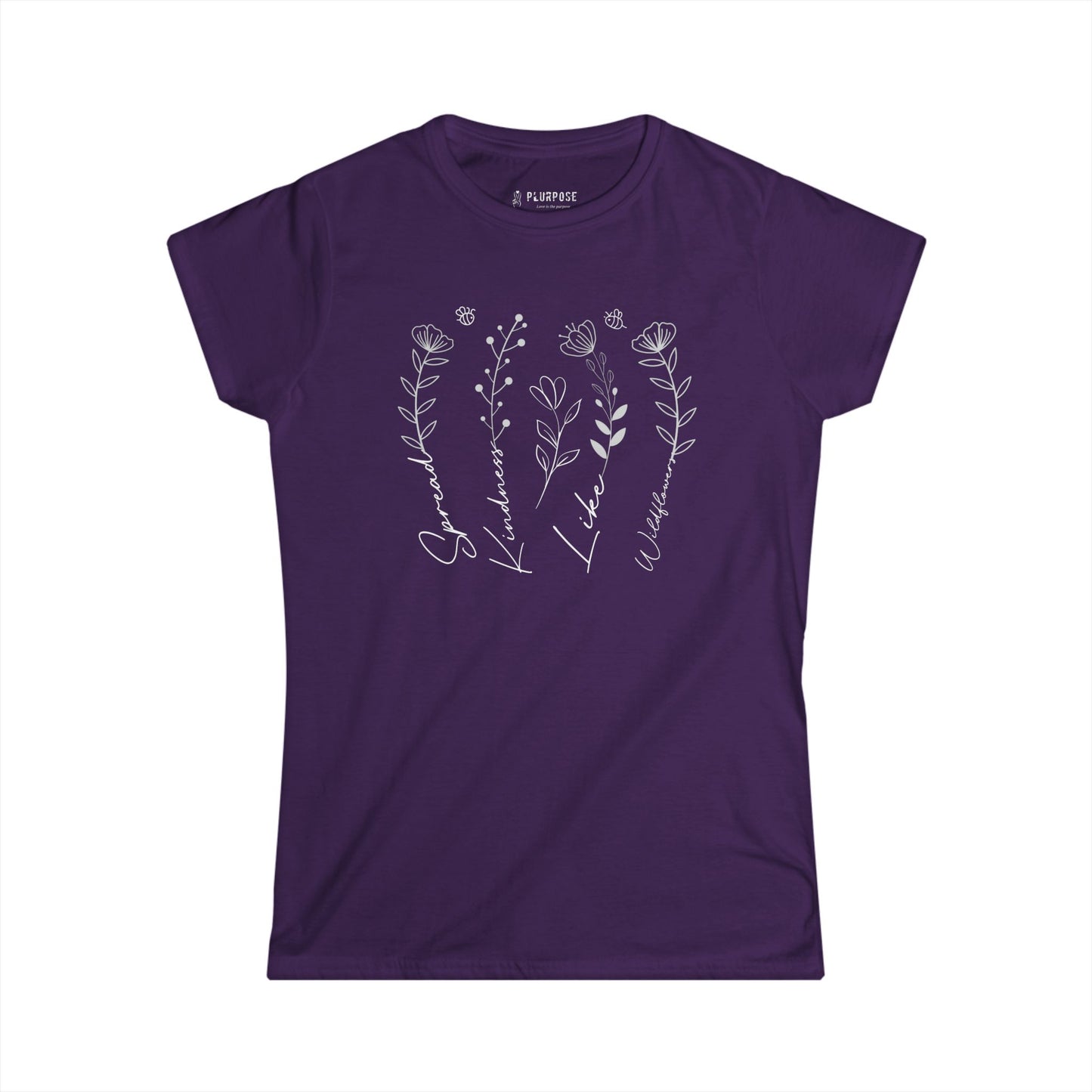 Floral Spread Love like Wildflowers - Women's Softstyle Tee