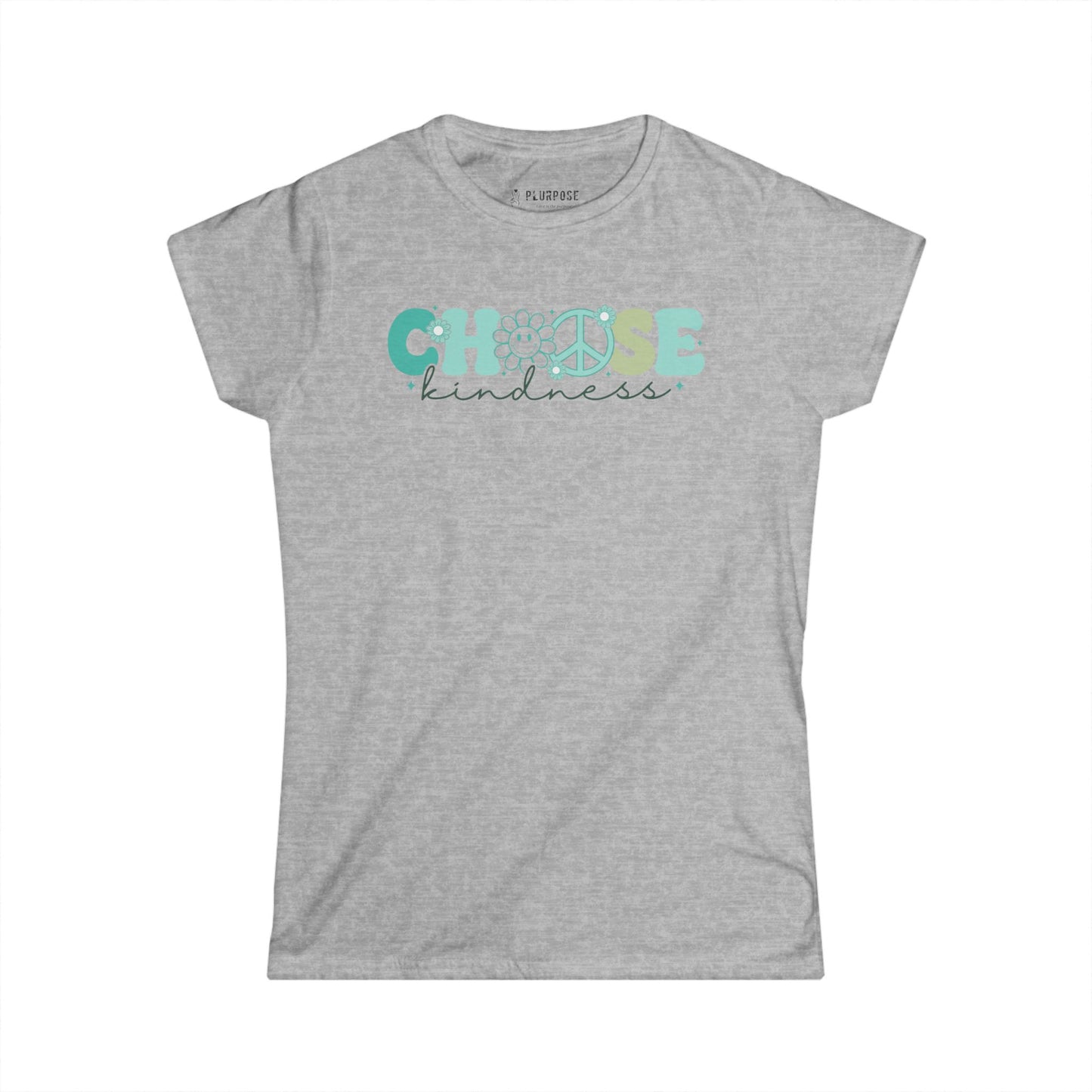 Teal Choose Kindness - Women's Softstyle Tee