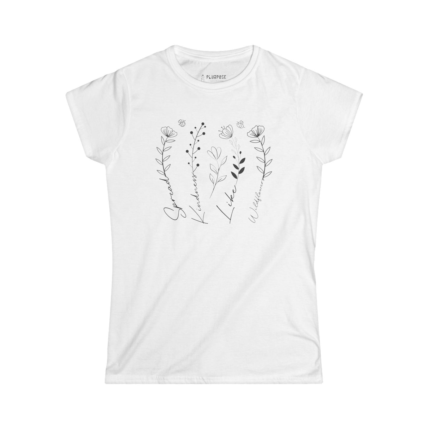 Floral Spread Love like Wildflowers - Women's Softstyle Tee