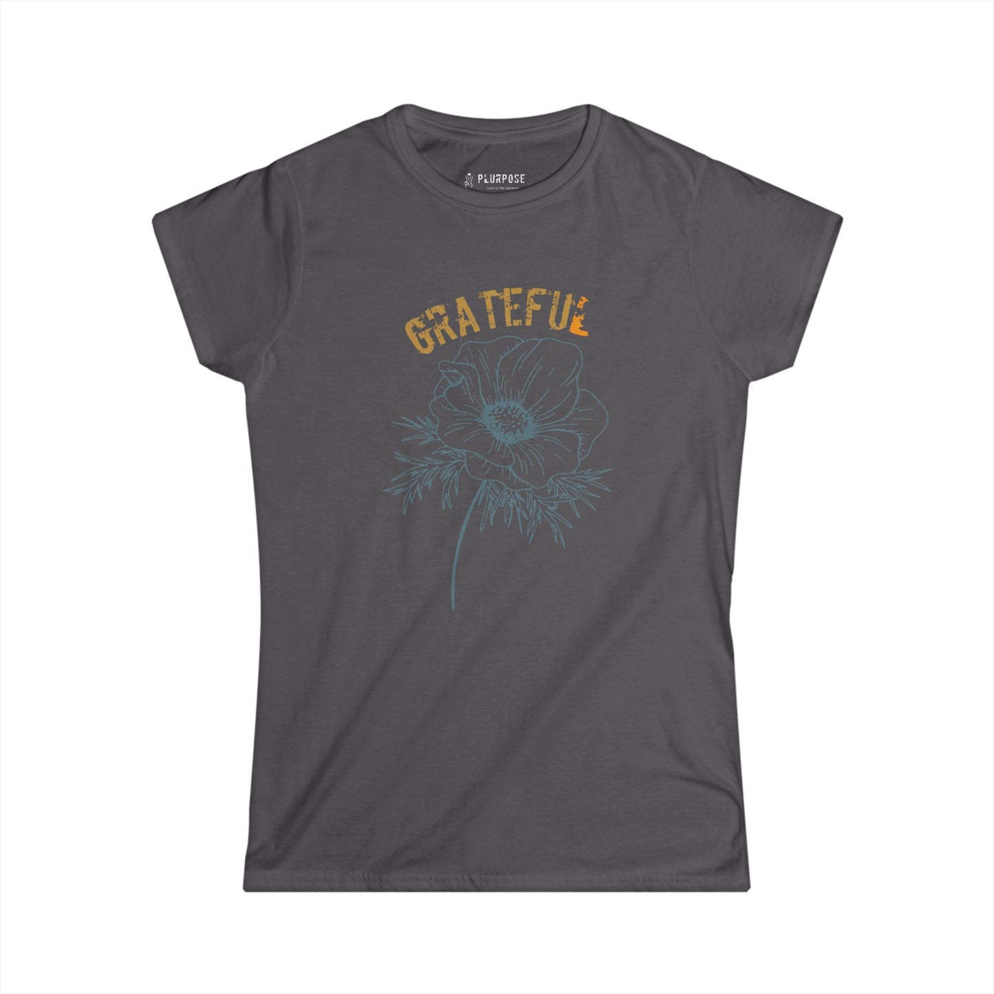 Grateful - Floral Women's Softstyle Tee