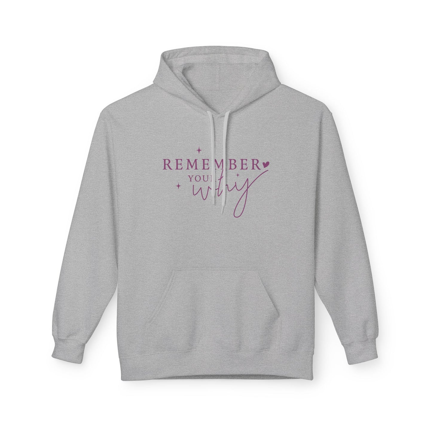 Remember Your Why - Inspirational Fleece Hoodie for Daily Motivation
