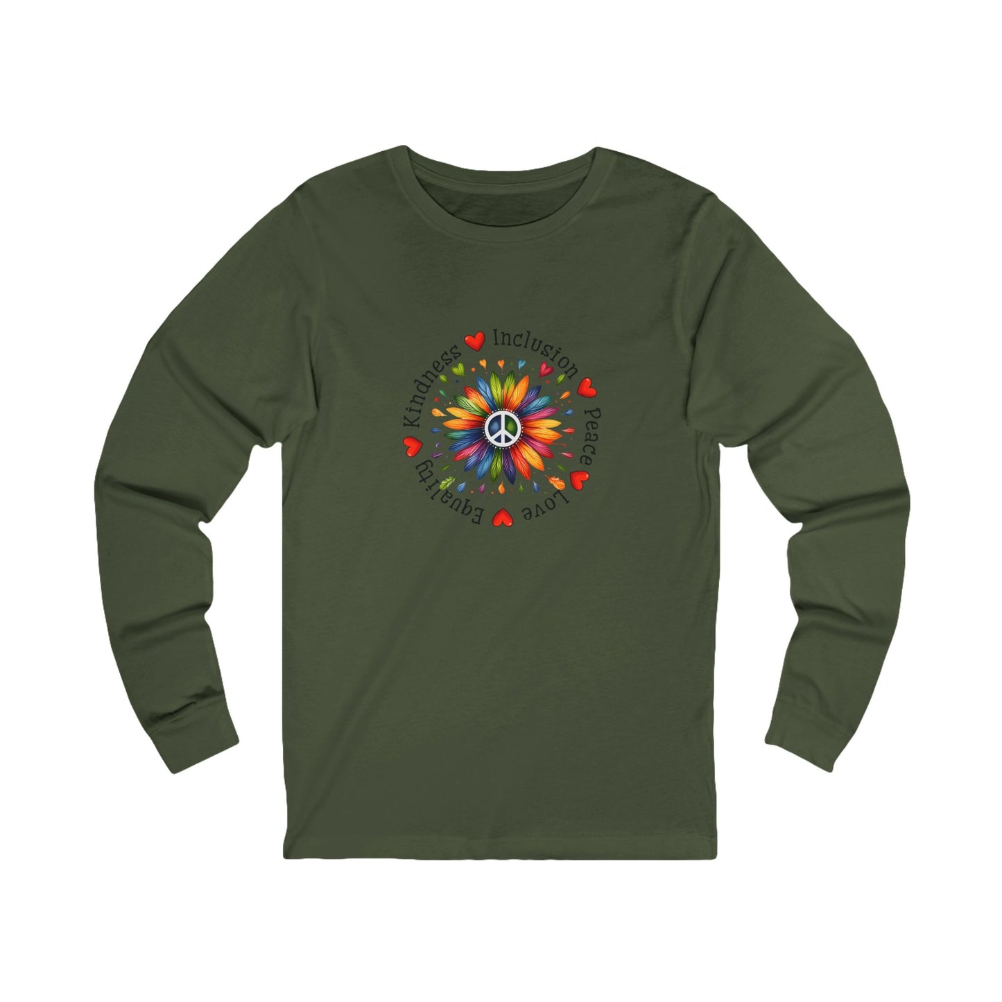 Colorful Peace and Inclusion - Long Sleeve Tee