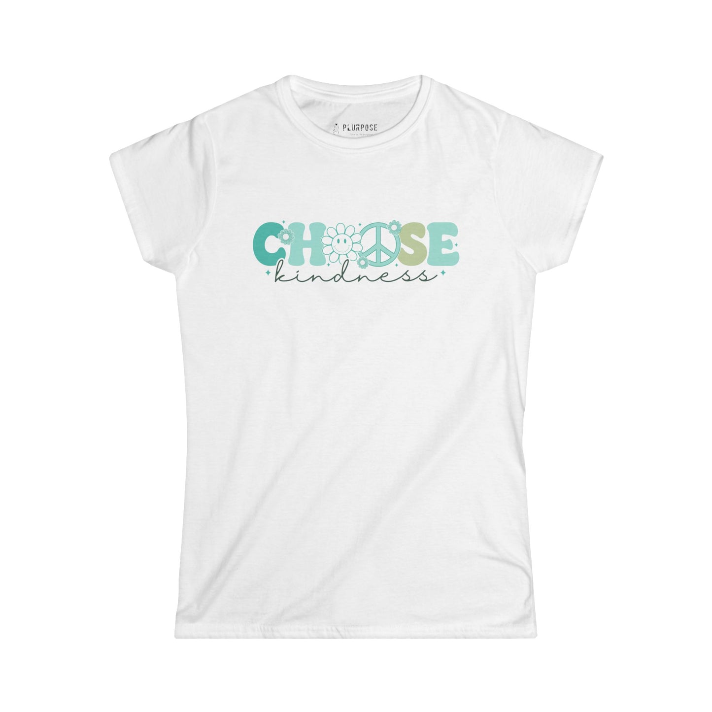 Teal Choose Kindness - Women's Softstyle Tee